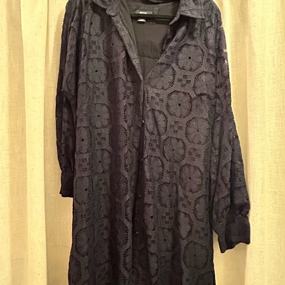 Anthropologie Maeve Navy Dress - Picture 2 of 4